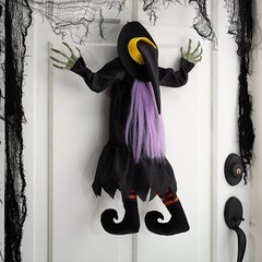 Morris Costumes 2.5 ft Hanging Animated Crashed Witch – Black