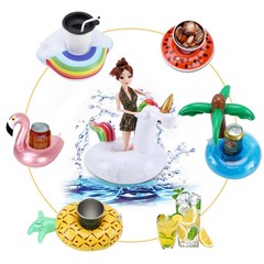 Inflatable Drink Holder 16 Pack,Pool Drink Holder Floats for Parties,Floating…