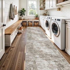 3×15 Ft Long Hallway Runner Rug – 3′ x 15′ (Rectangular), Beige/Grey/Brown