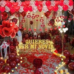 Quieres Ser Mi Novia Light Up Letters Proposal Decorations, 17Pcs 6.3″ Letter Si