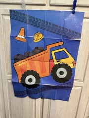LOT Construction theme birthday Bundle48 Plates ,Banner, Photo Booth Props ￼