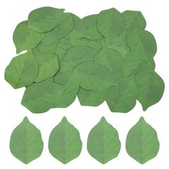 150 Pack Artificial Leaves Fall Leave Cutouts Leaf Green with Glue 3.7×2.4″