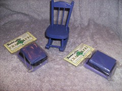 6 PKG PURPLE PRISM NAME BADGES STICKUM & PLACECARDS NEW
