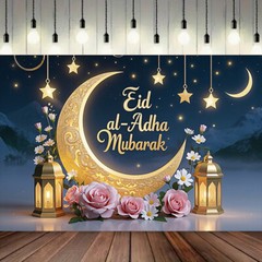 Islamic Backdrop Eid Mubarak Holiday Party Photography Studio Ramadan Decoration