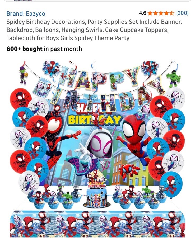 spiderman birthday party supplies