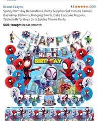 spiderman birthday party supplies