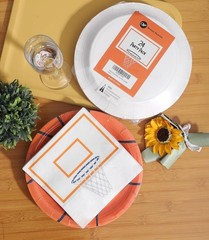 Chic Basketball Paper Plates & Napkins – 48-Piece Party Supplies for Birthdays