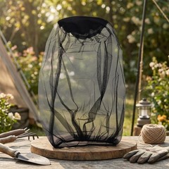 Camping Net Cap for Night Fishing Hiking – Lightweight 16.7g Black Design