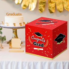 Graduation Decorations 2026 Red Graduation Card Box Graduation Party Decorations