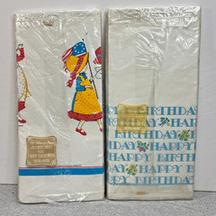 Vintage Sealed American Greetings Holly Hobbie /Happy Birthday Paper Tablecloth