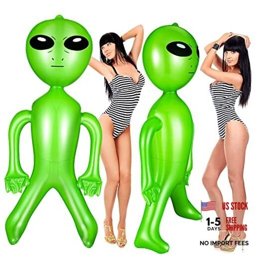 1 Piece 63 Inch Giant Inflatable Alien Blow up Jumbo Green Inflate Alien for