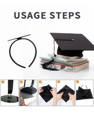 Graduation Cap Headband Secure Holder Hairband for Students Decor