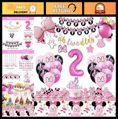 Pink 2nd Birthday Party Supplies – Oh Twodles Decorations, Banner, Balloons & Mo