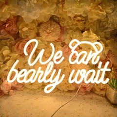 We Can Bearly Wait Led Neon Light SIgn Baby Shower Wedding Baby Kids Room