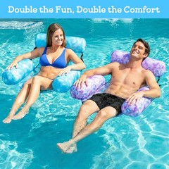 Inflatable Pool Float Chair 2 Pack Pool Floats Adult Heavy Duty, Water Float…