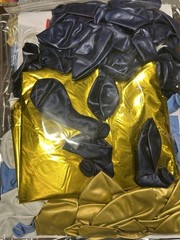 Blue Gold Balloon Garland Kit 132pcs Boy Birthday Baby Shower Decor