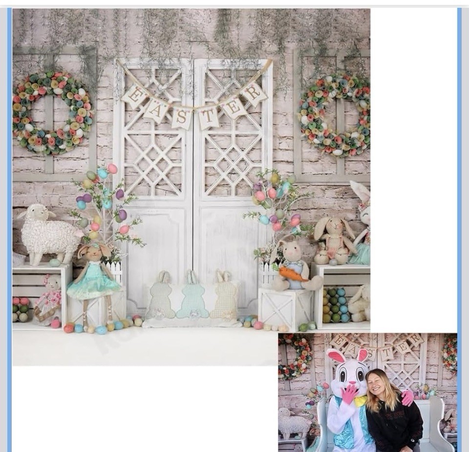 Kate 10×10 Easter Rabbit Backdrops for Photoshoot Cute Bunny Sheep Backgr Party