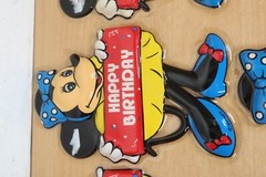 Vintage Disney Minnie Mouse Plastic Happy Birthday Party Wall Decorations 3D x10