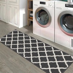 SHACOS Kitchen Runner Rug 2×6 ft Washable Non 2′ x 6′, Dark Grey