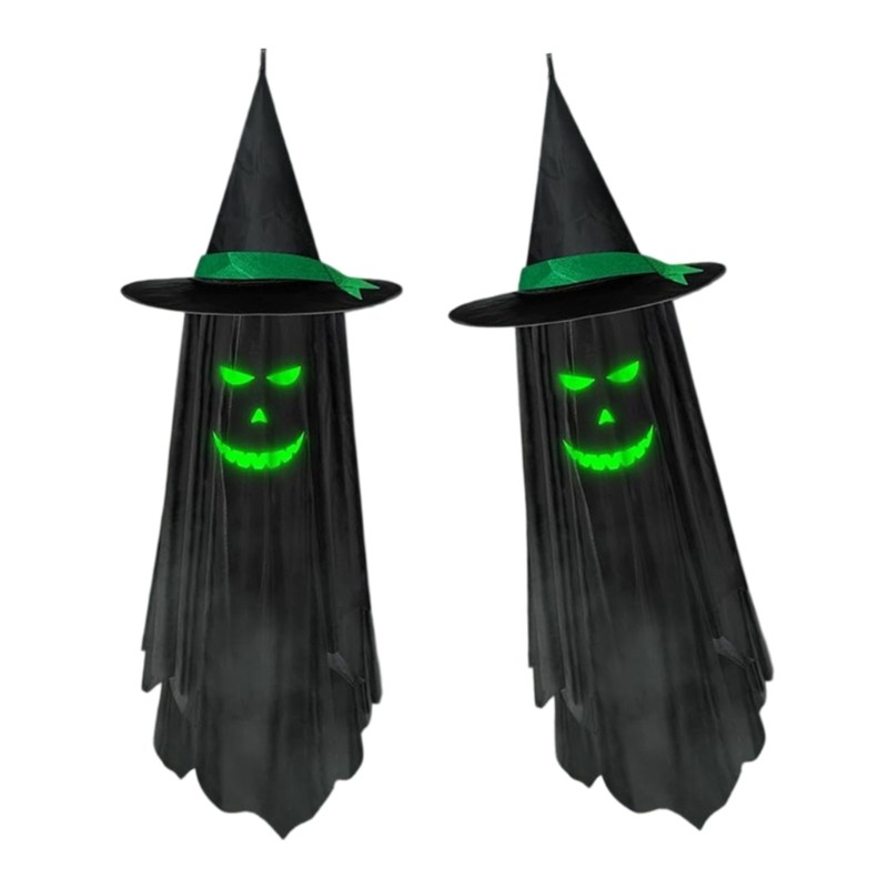 Halloween Fabric Specter With Light Outdoor Hanging Decoration For Themed