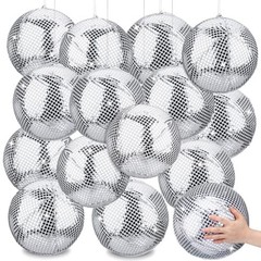 Inflatable Disco Ball Decor – 4 Set Large Beach Ball Hanging Mirror Party Suppli