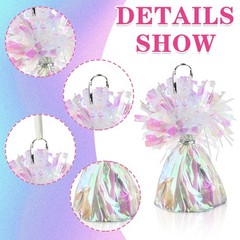 16 PCS Metallic Wrapped Balloon Weights Opalescent Heavy Balloon Weight for B…