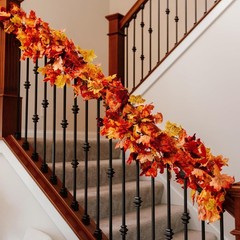 4 Pack Fall Leaf Garland, Total 23.6Ft Artificial Fall Vines Autumn Garland Fall