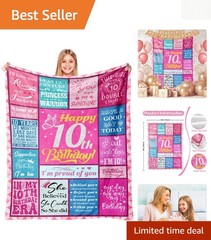 Charming 10–Old Birthday Blanket – Checkered Flannel for Cozy Days