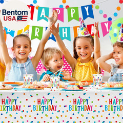 Happy Birthday Decorations: Happy Birthday Party Supplies Set with Birthday Dots