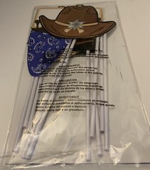 Blue Bandana Cowboy Theme Party Props (10 Piece), Multi Sizes, Multicolor NEW