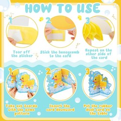 12 Pcs Rubber Duck Birthday Party Decorations Rubber Duck Themed Honeycomb Cente