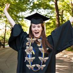 2026 Graduation Lei with Bright Ribbons, Adjustable Length for Party Accessories