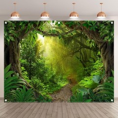 8x6ft Jungle Forest Photography Backdrop Tropical Rainforest Natural Scenery