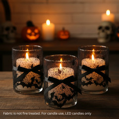 Halloween Lamp Shade Cover/ Fireplace Lace Cobweb with Spider Gothic Party Decor