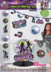 Disco Party Decoration Kit party props photo booth backdrop dance 10pc skate