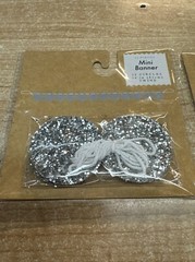 Mini 24″ Party Banner Decoration Craft Scrapbooking Silver Glitter Circles SET 2