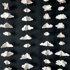 28 Pcs 3D Hanging Pink Clouds Decorations for Baby Shower Party Decoration Fa…