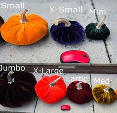 Forest Green Silk Velvet X-LARGE Pumpkin Rustic Farmhouse Wedding…