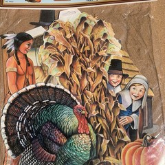 4-16″ Cutouts 2 Side Thanksgiving Beistle 4 Asst Decorations 1990 NOS