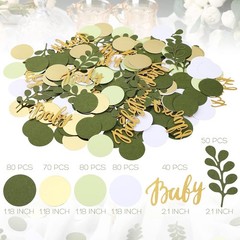 400 Pcs Baby Shower Confetti Decorations Table Confetti Dots Gender Reveal We…