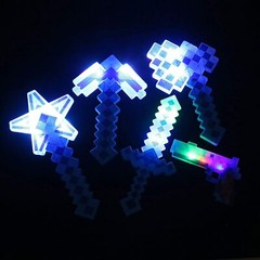 DIAMOND Pixel Weapons LED Light Up Pixel Battle Toy for Boys and Girls Set of 5