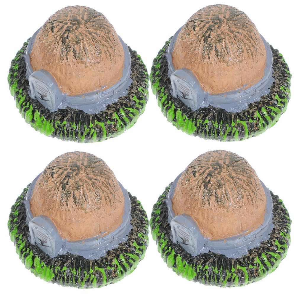 4 Pcs Miniature Cemetery Set Graveyard Decoration Monument Flat Ground Markers