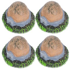 4 Pcs Miniature Cemetery Set Graveyard Decoration Monument Flat Ground Markers