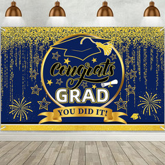 63×40″ Class of 2026 Graduation Backdrop Banner Congrats Grad Party Decor
