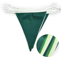 32Ft Gradient Green Banner Party Decorations Green Triangle Flag Fabric Banner P