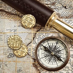 Pirate Coins – 100 Medium Gold Metal Pirate Treasure Coin Set – 7/8″ Diameter