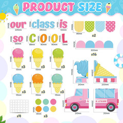 Summer Ice Cream Bulletin Board Set Our School Is so Cool Classroom Decorations