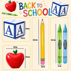 14PCS Giant Back to School Decorations – Welcome Back to School Party Supplies,