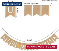 Eid Mubarak Banner Mubarak Party Decoration Ramadan Party Decorations Supplies (