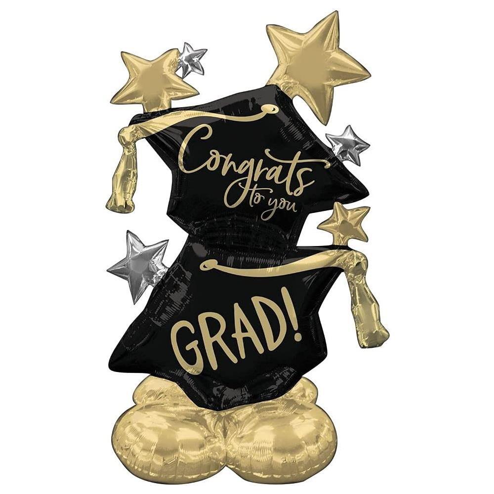 Anagram Decorations Graduation AirLoonz Congrats Air-filled Foil Stars Balloon